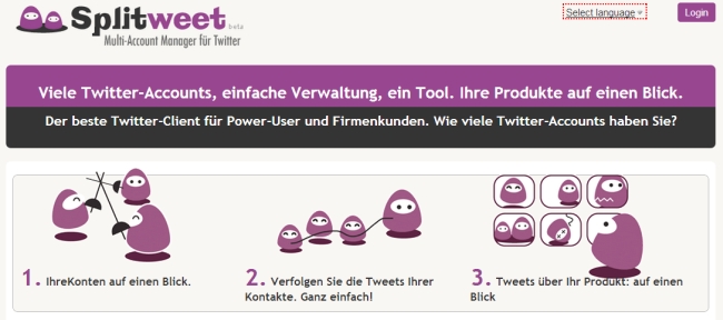 splitweet ansicht startseite